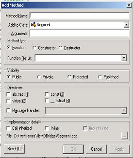 Add Method Dialog